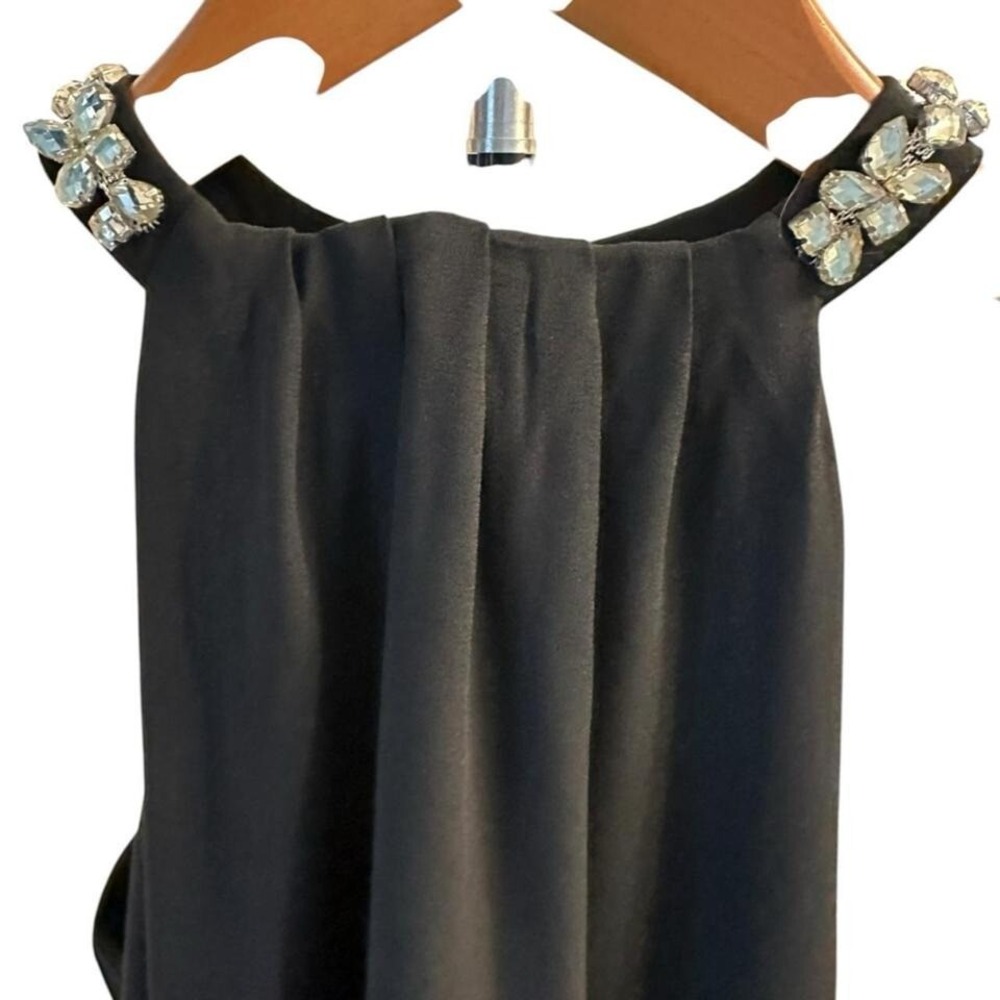 One Clothing Black Cocktail Party Dress Jeweled Neck Size S Sleeveless NWT‎